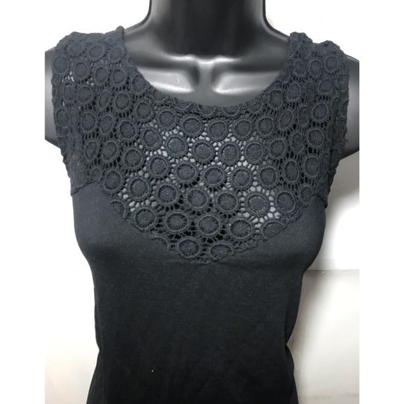 torrid Tops - Torrid Black Eyelet Scoop Neck Sleeveless Blouse